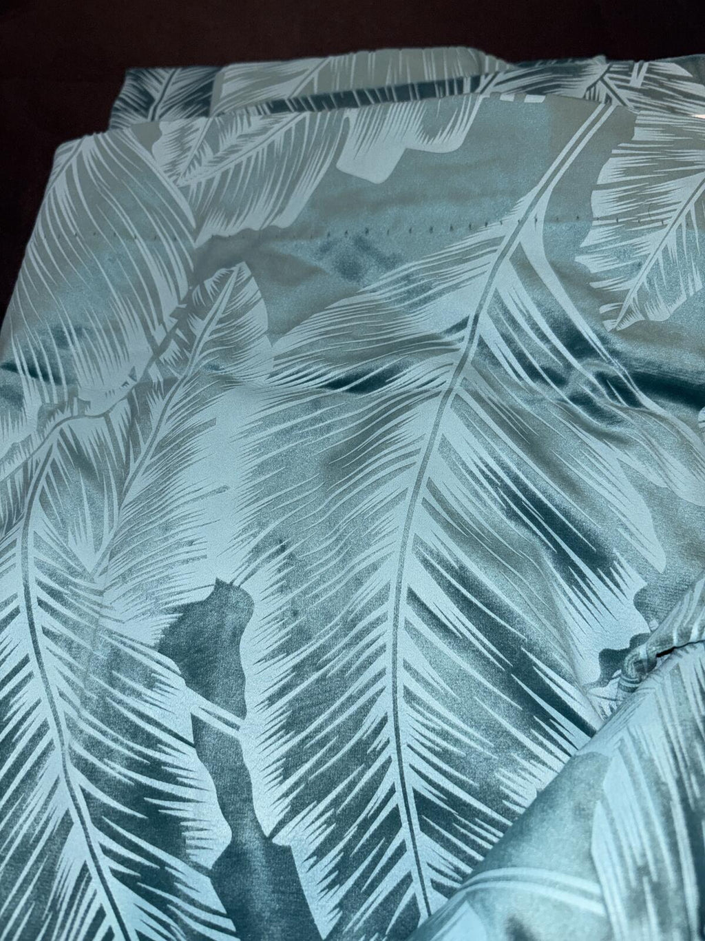 One large Velvet Teal curtain 66Wx90 L