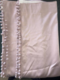 Pink Pom Pom Pencil pleat curtains 50" w x 90” long x2 Panels