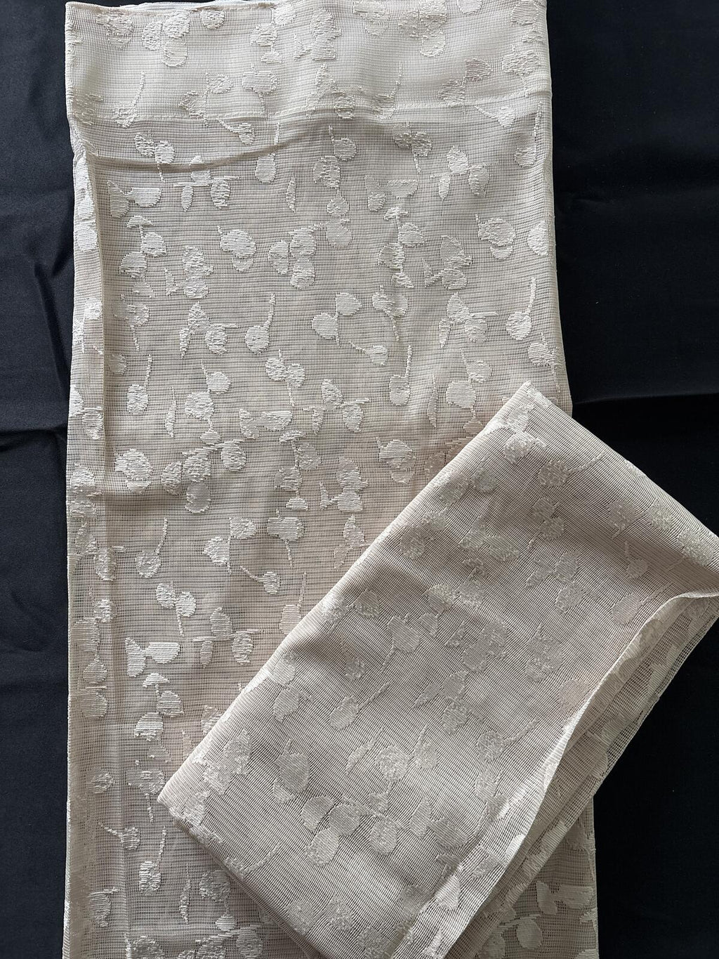 Vintage style Lace Curtains in beige 2 panels 54Wx54L inches