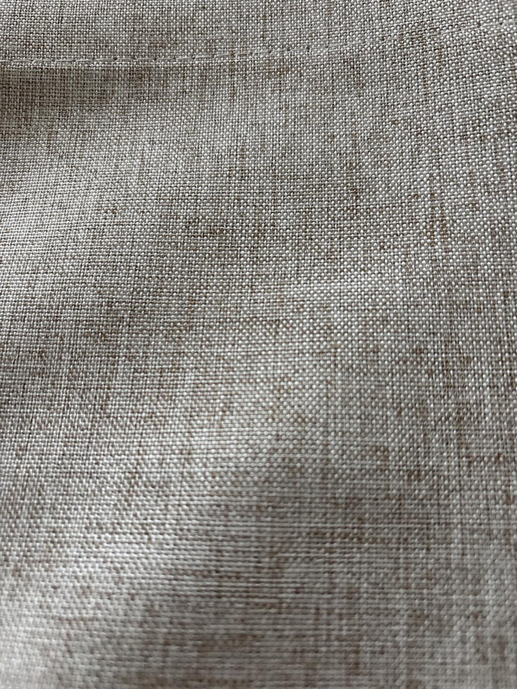 Faux Linen full blackout Curtains Pale Khaki 55W x 96L Inch x 2 panels
