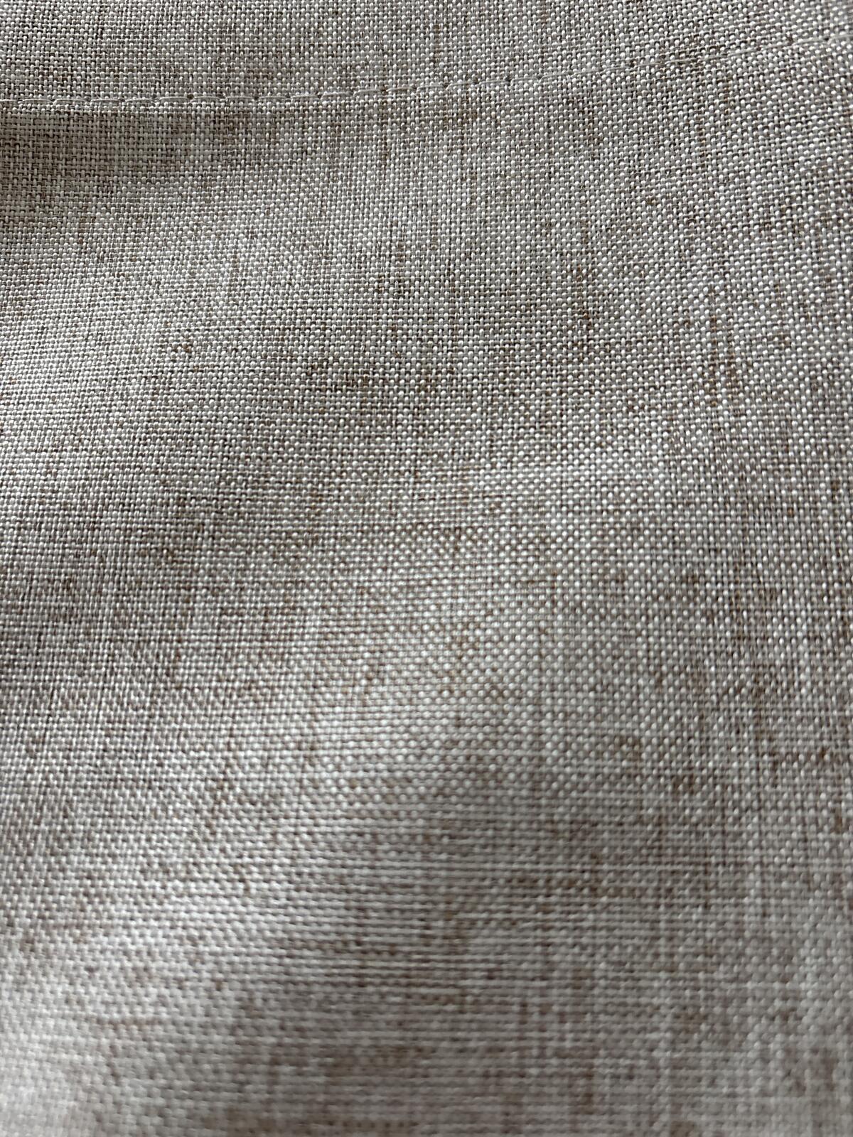 Faux Linen full blackout Curtains Pale Khaki 55W x 96L Inch x 2 panels