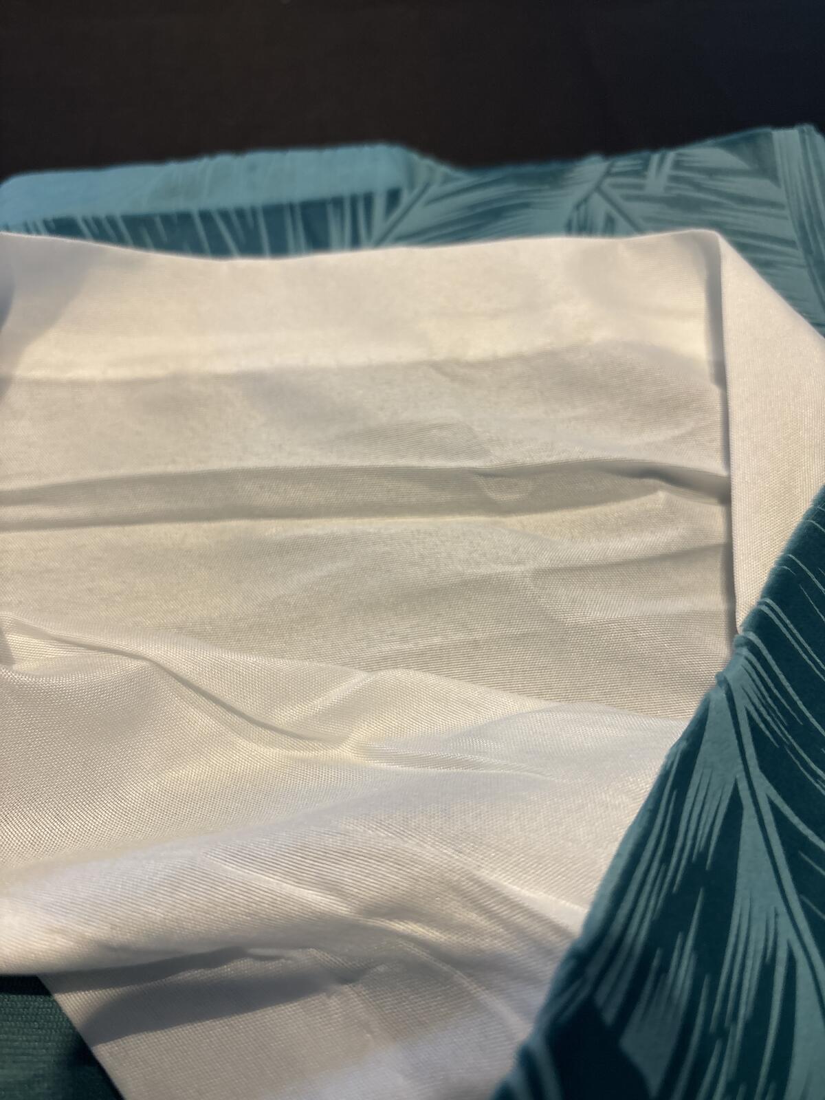 One large Velvet Teal curtain 66Wx90 L