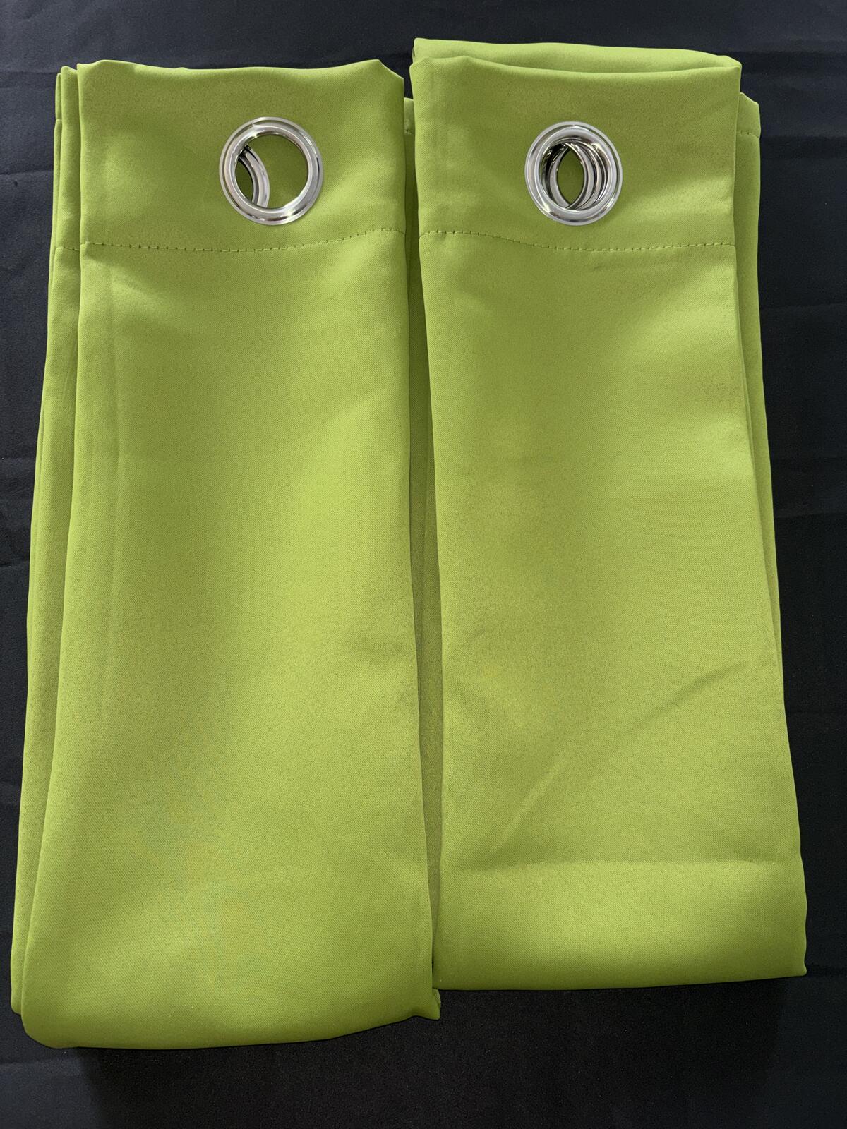 Vibrant Green Super soft Blackout Curtains W42 x L84 Inch Two Panels