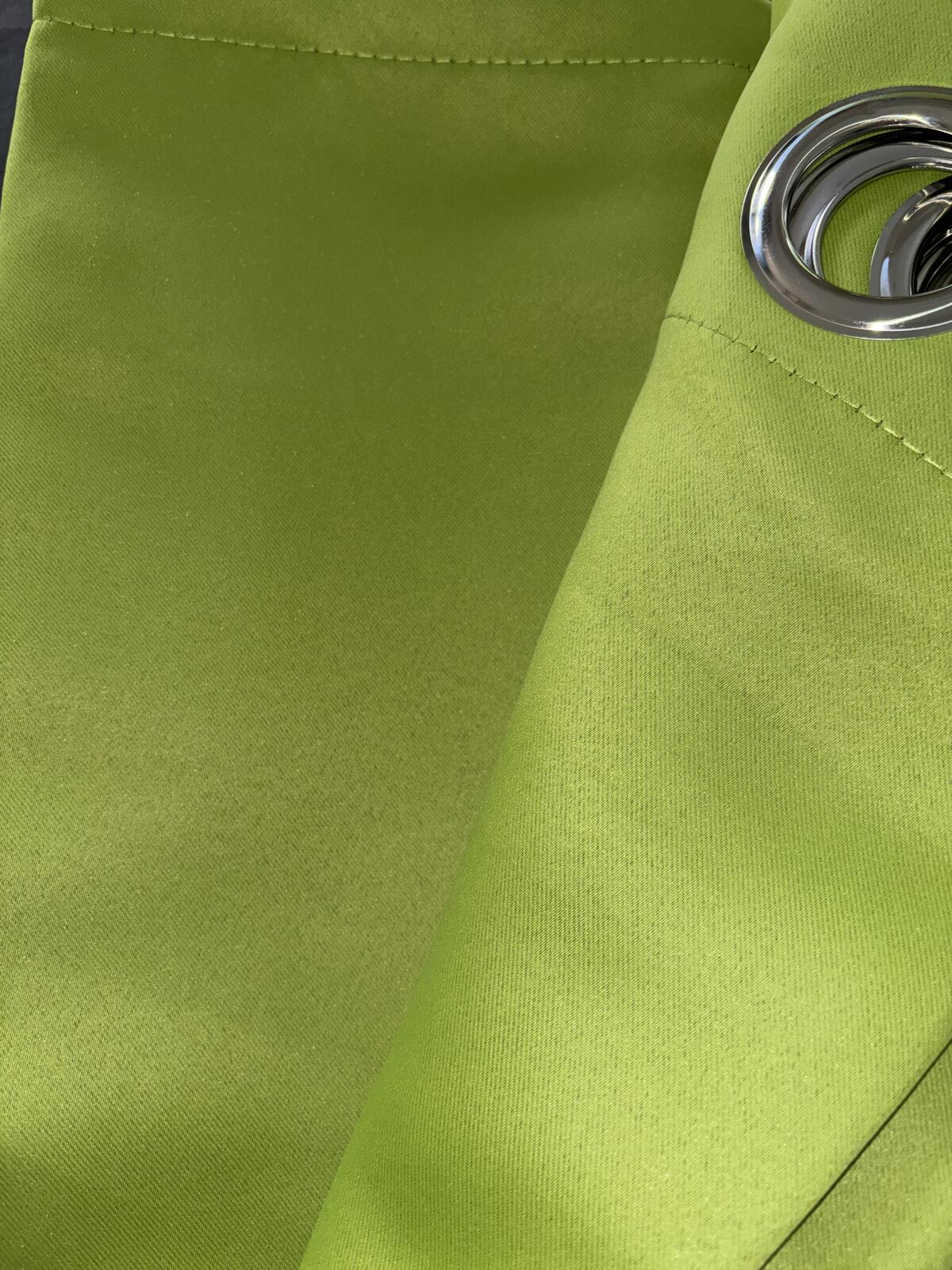 Vibrant Green Super soft Blackout Curtains W42 x L84 Inch Two Panels